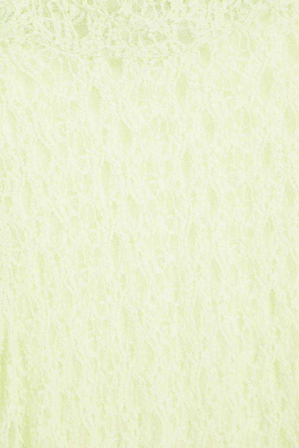Frame Stretch-lace Turtleneck Top In Light Green