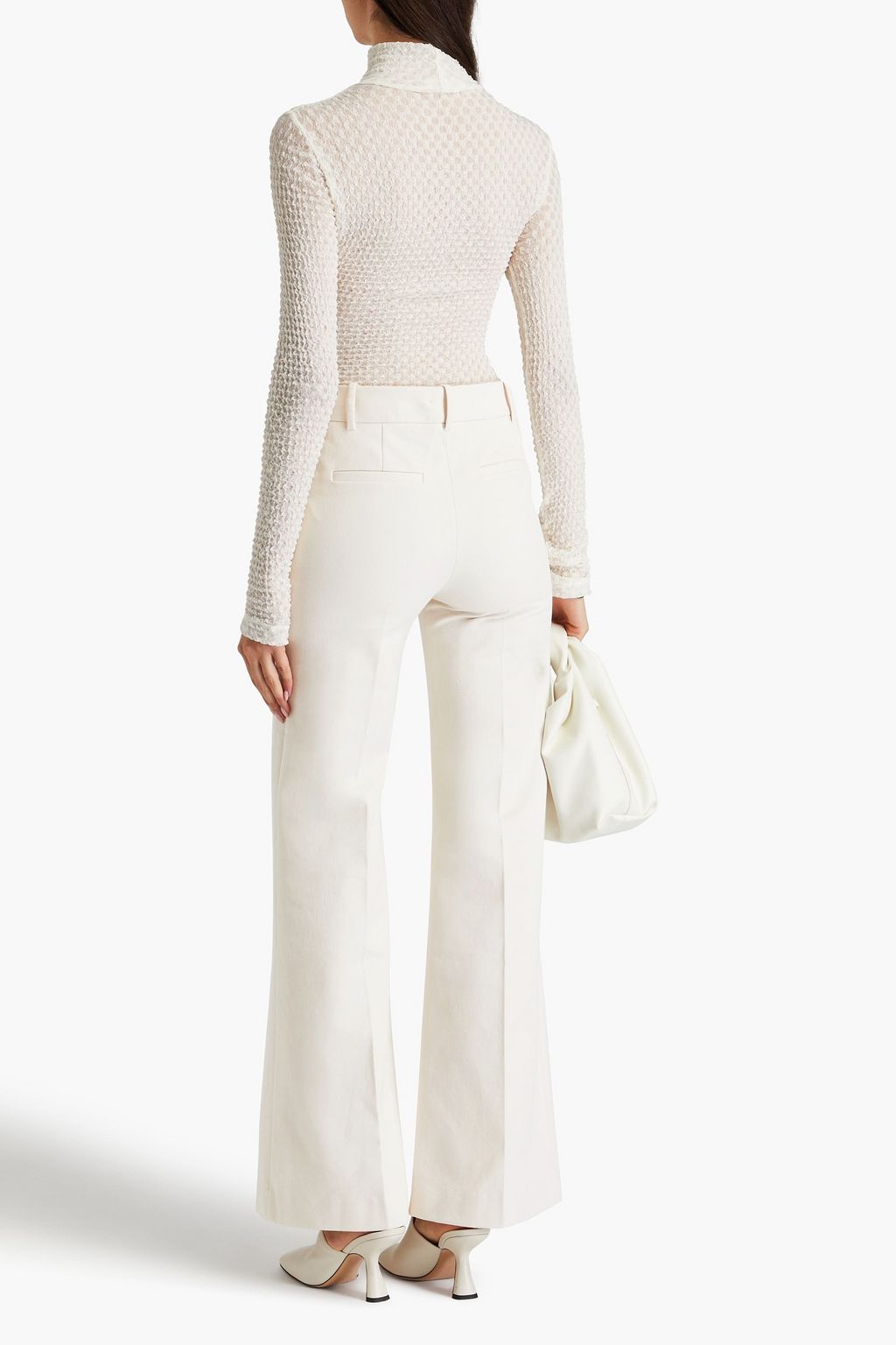 FRAME Le Palazzo cotton-blend twill wide-leg pants
