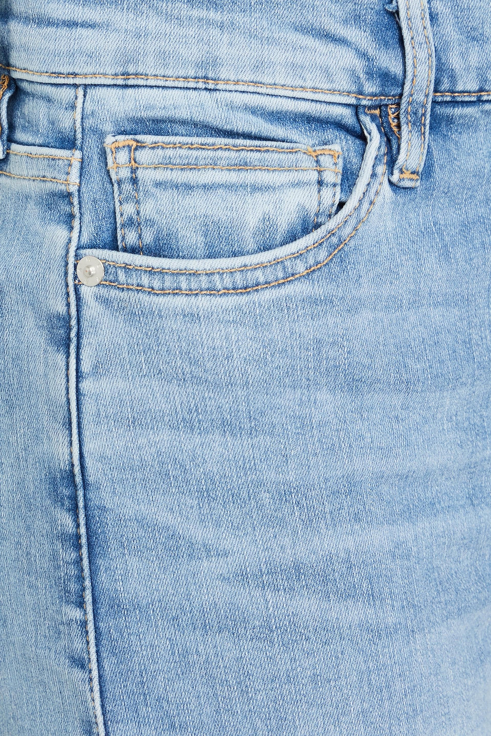 Shop Frame Le Palazzo Crop High-rise Wide-leg Jeans In Light Denim
