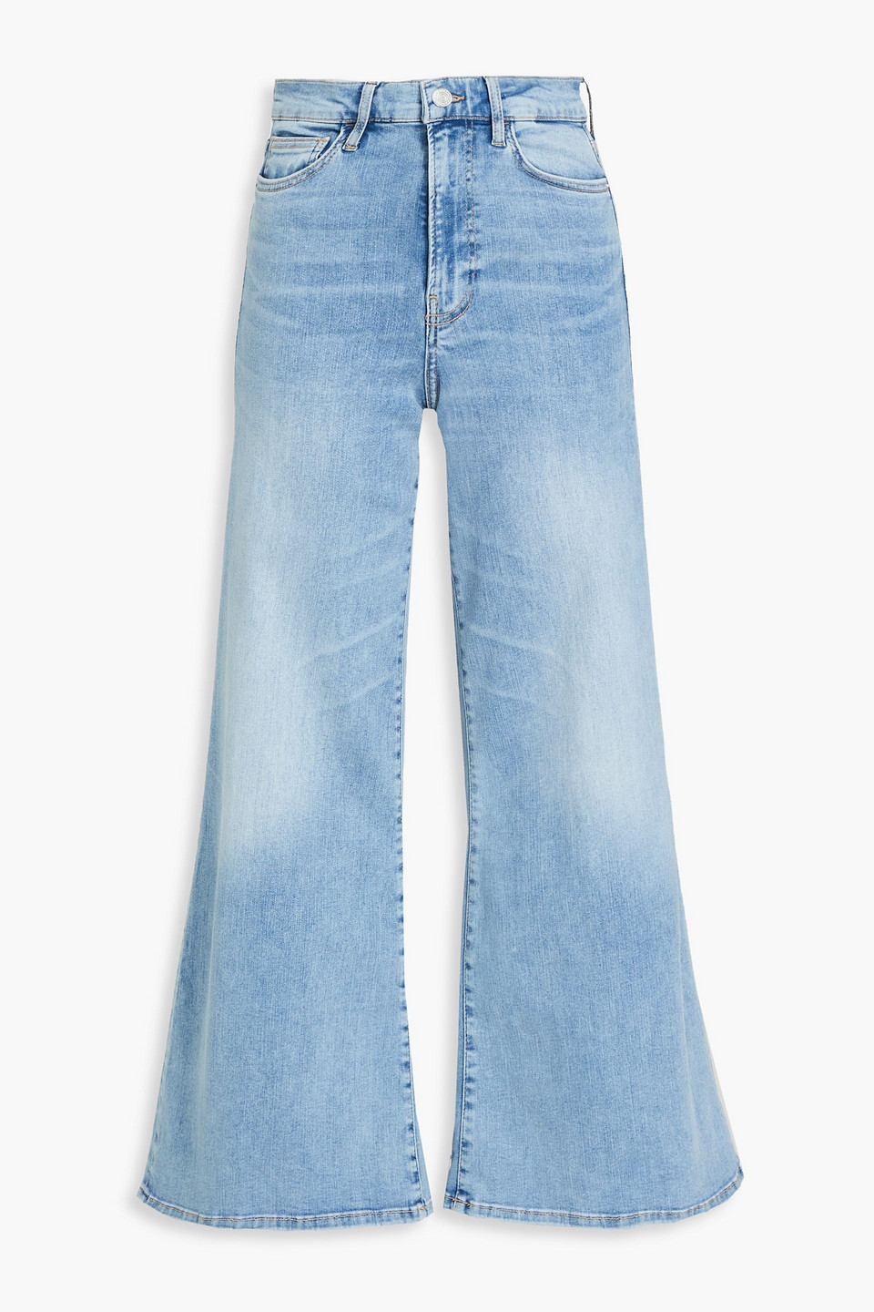 FRAME LE PALAZZO CROP HIGH-RISE WIDE-LEG JEANS