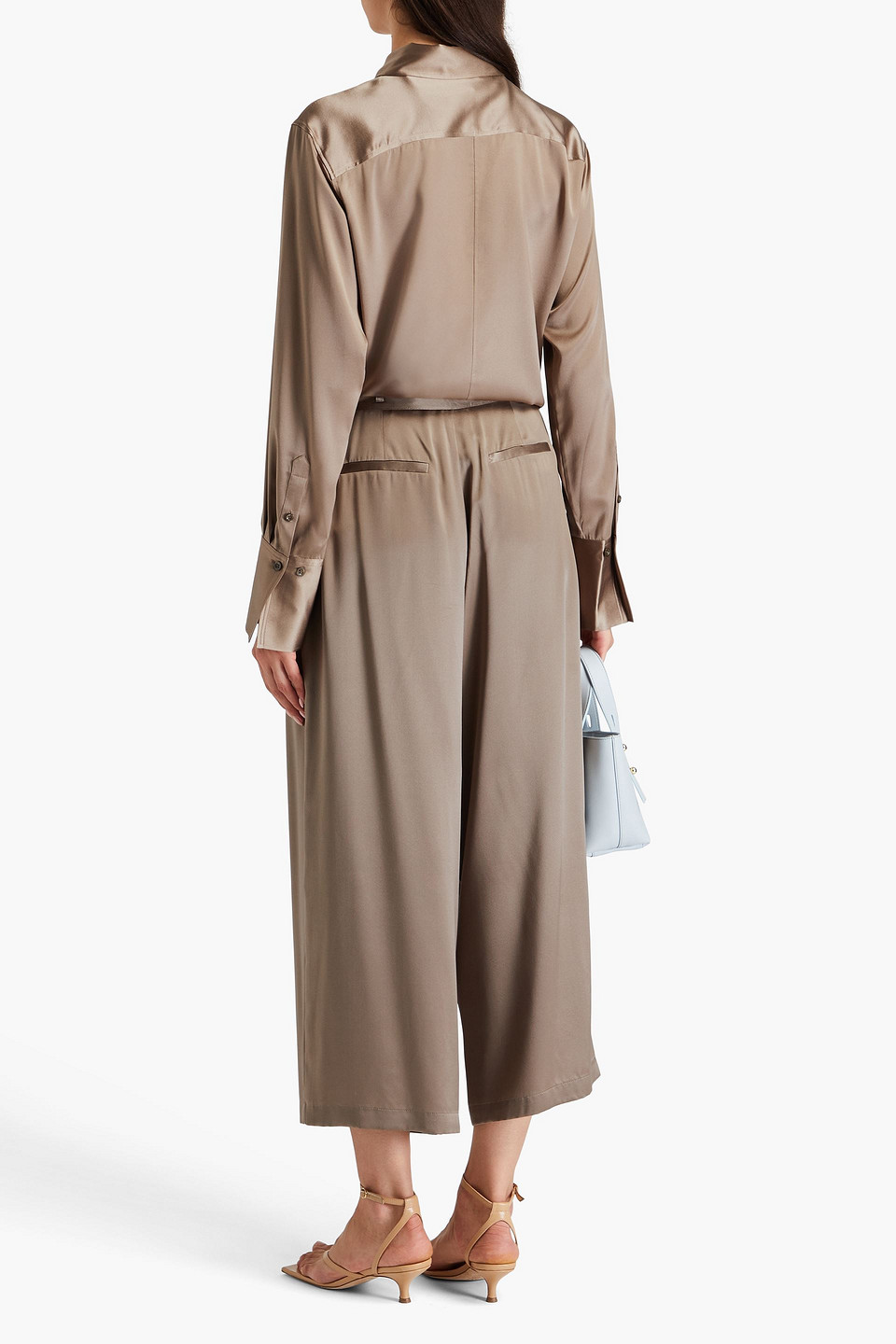 FRAME THE STANDARD STRETCH-SILK SATIN SHIRT
