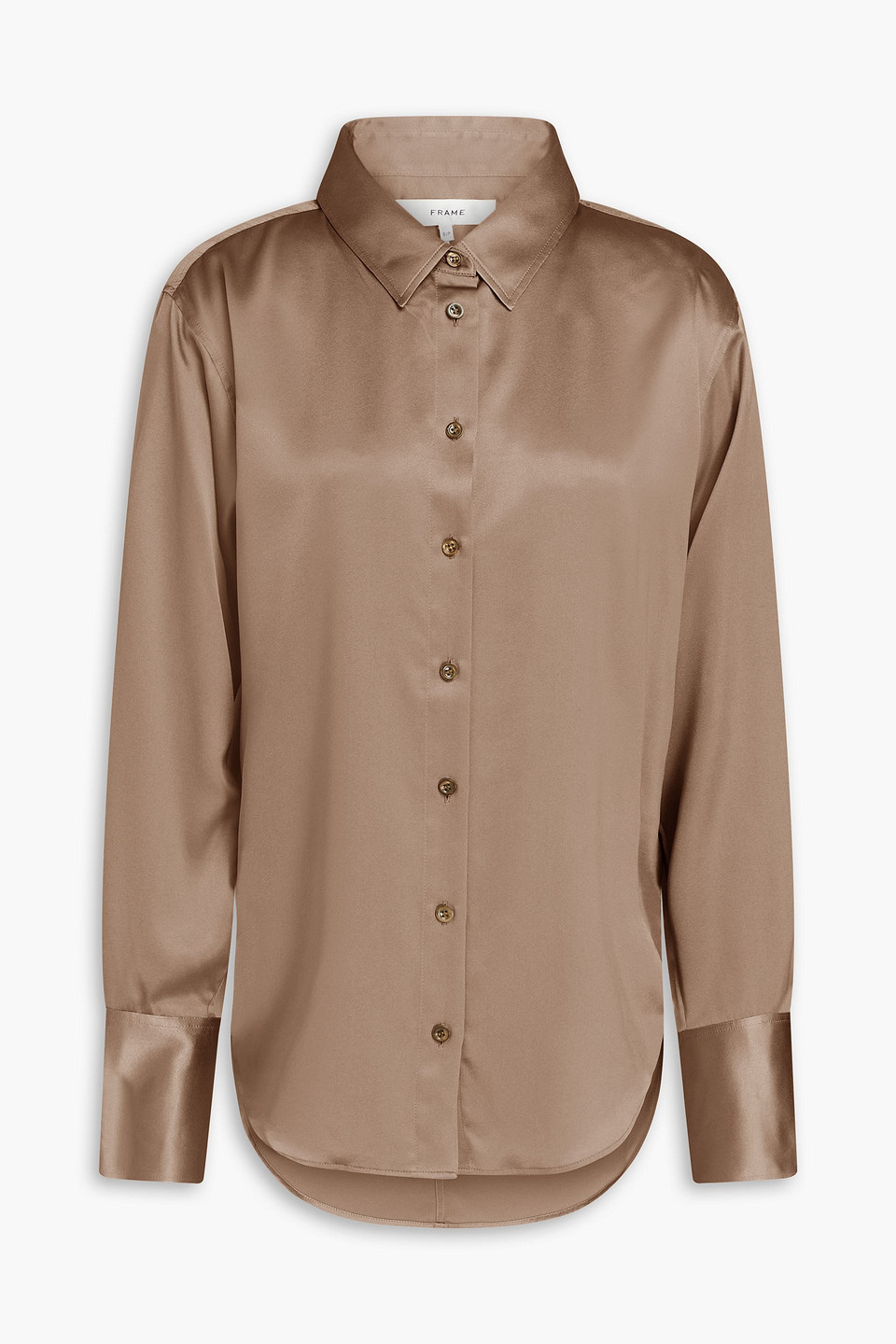 FRAME THE STANDARD STRETCH-SILK SATIN SHIRT