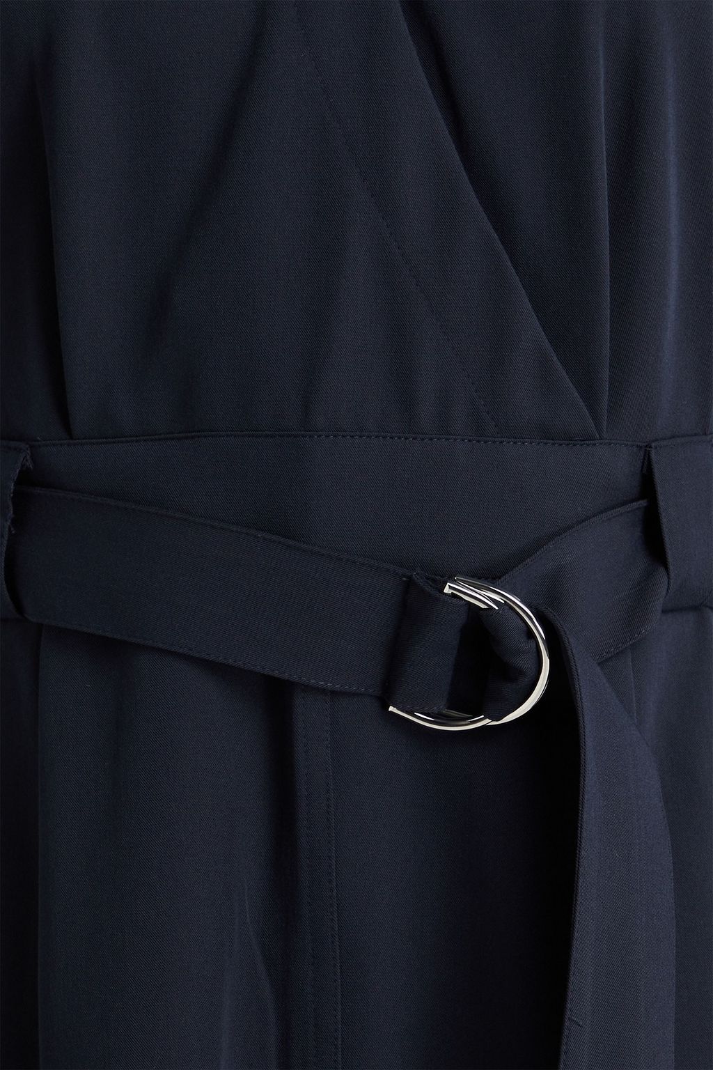 DEREK LAM 10 CROSBY Wrap-effect belted twill midi dress