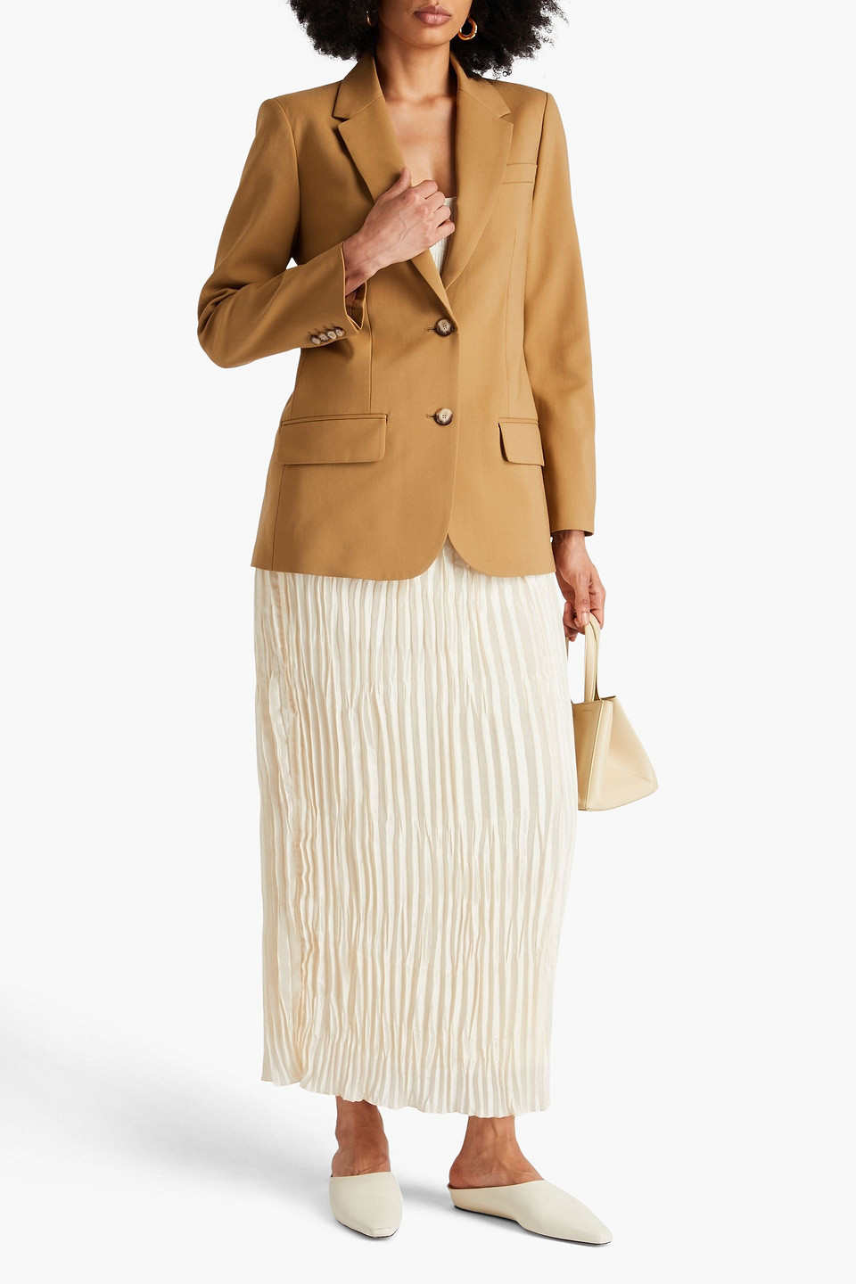 JOSEPH JACKIE WOOL-BLEND TWILL BLAZER