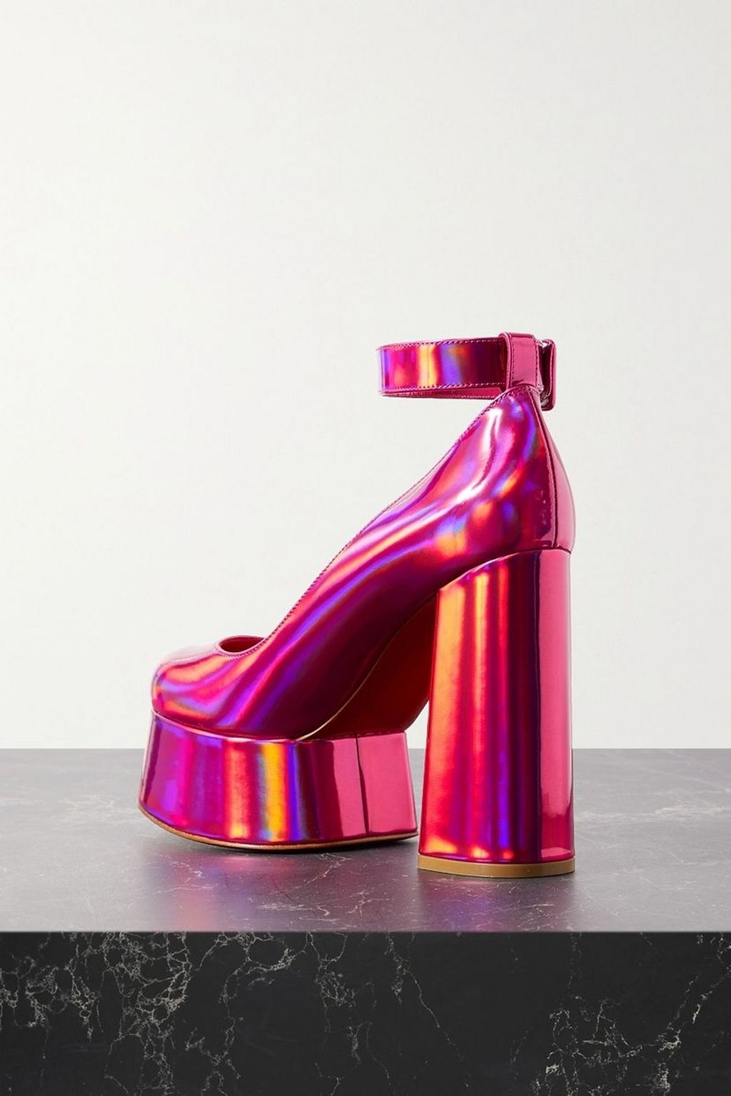 CHRISTIAN LOUBOUTIN Yazefir 130 iridescent leather platform pumps