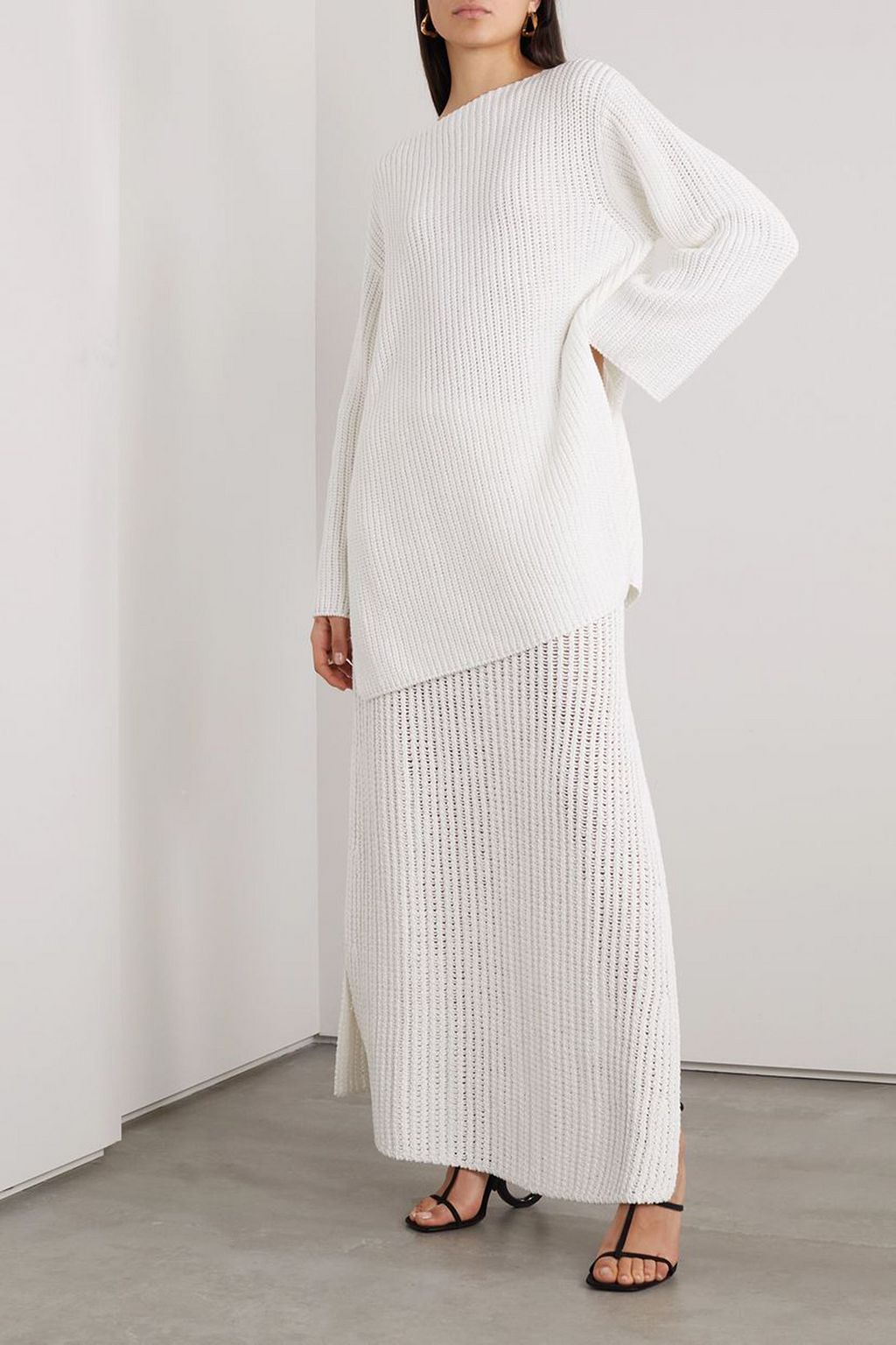 FERRAGAMO Oversized ribbed cotton sweater
