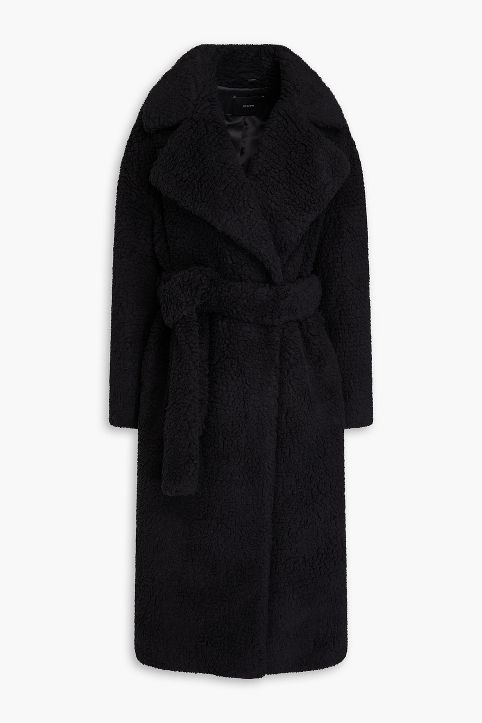 Cabanis double-breasted camel wool and silk-blend coat