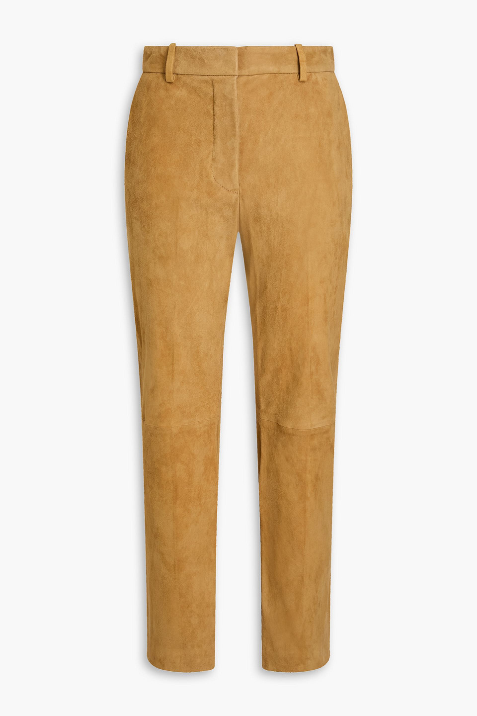 Joseph Coleman Suede Cropped Pants In Camel