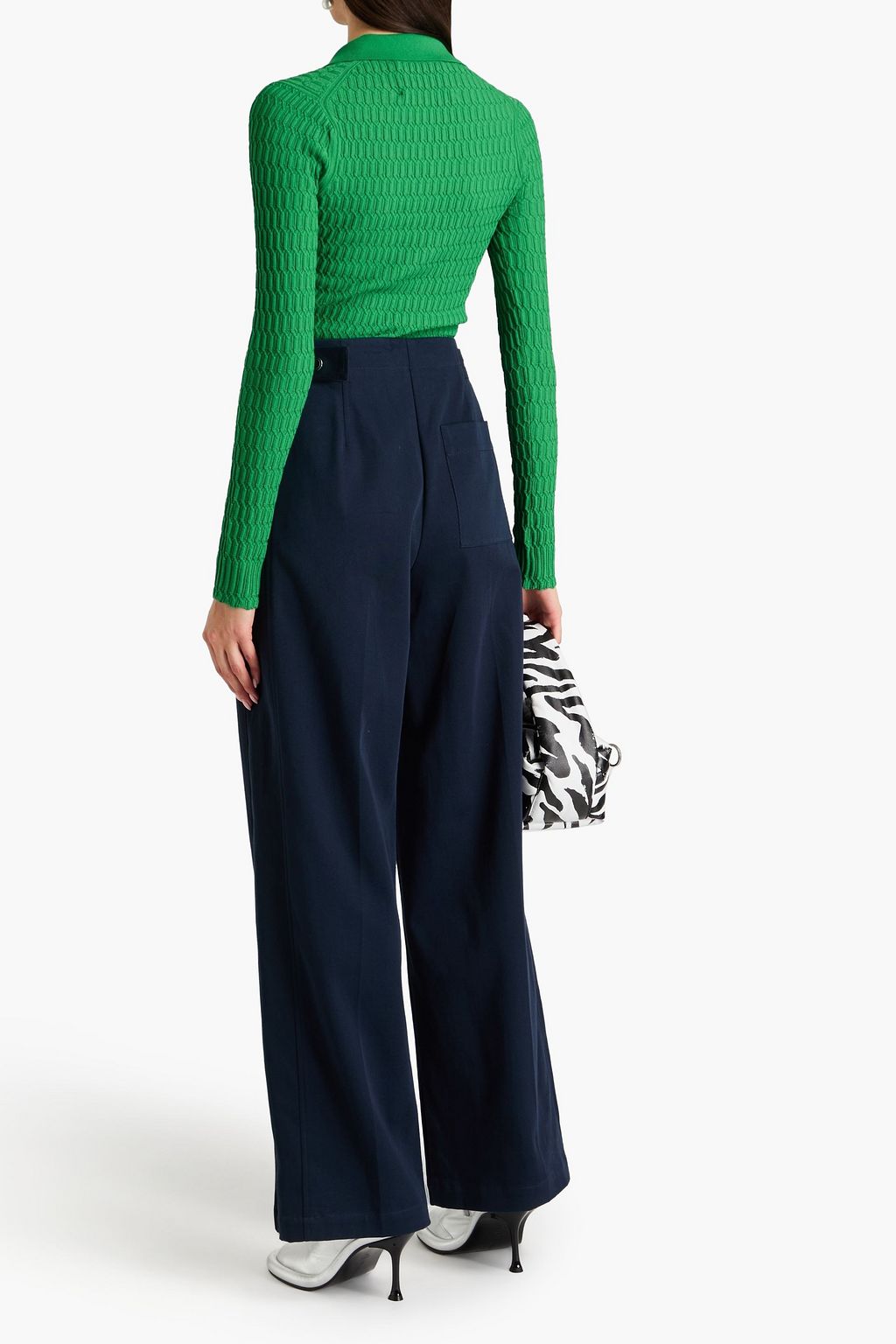 3.1 PHILLIP LIM كنزة رياضية بولو محبوكة