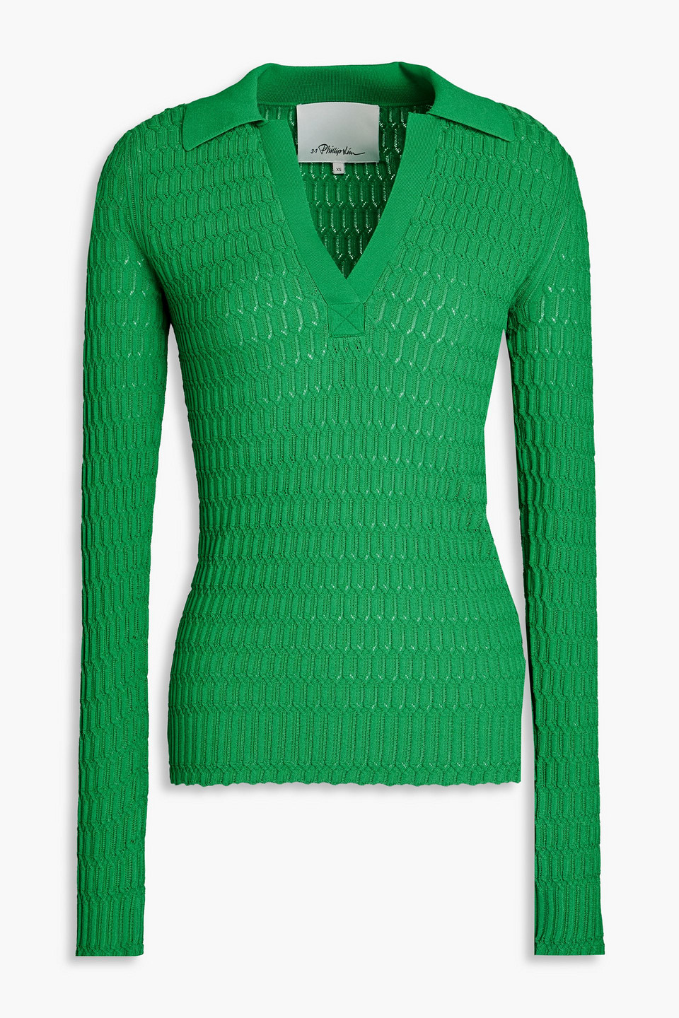 Knitted polo sweater