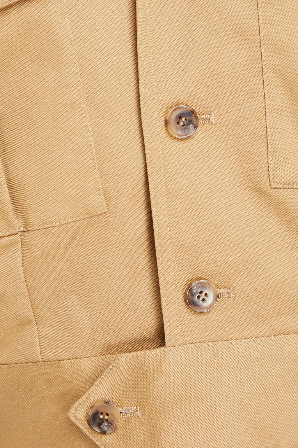 FRAME Pleated cotton-blend twill jacket