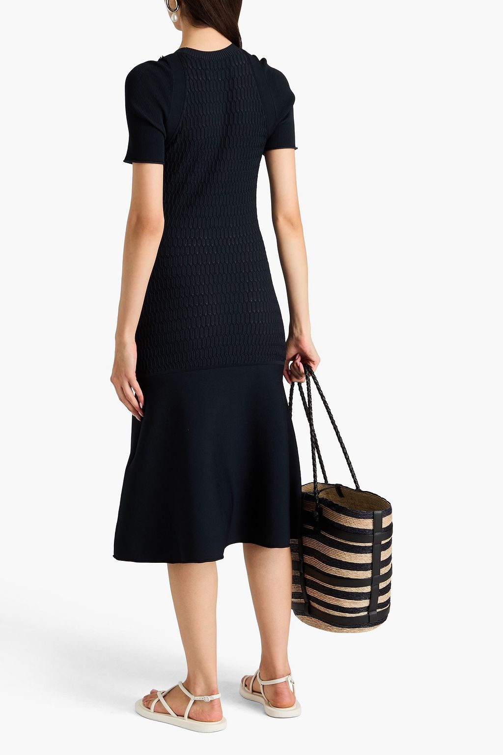 3.1 PHILLIP LIM Button-embellished knitted midi dress
