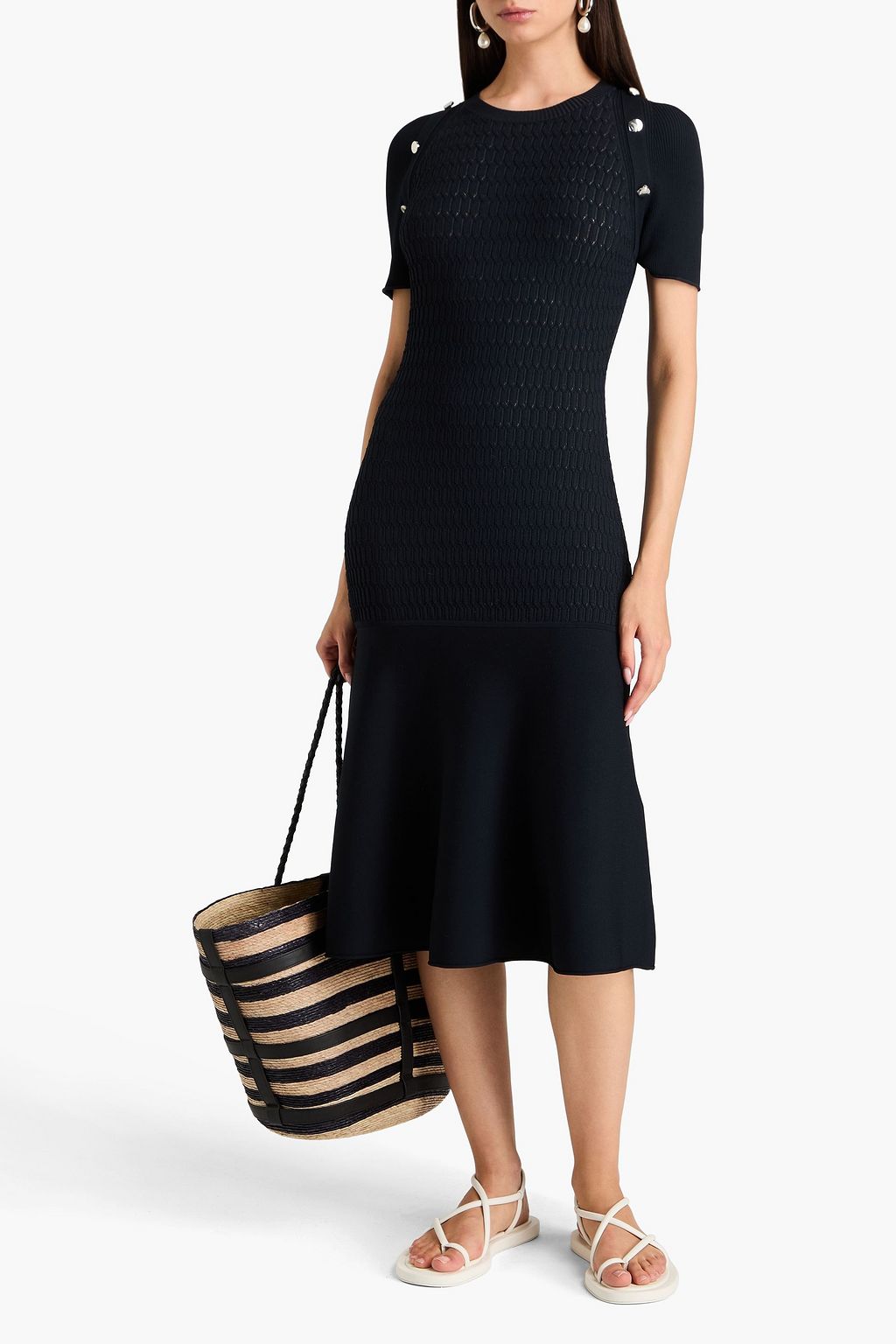 もらって 嬉しい お歳暮 ランキング knitted Button-embellished LIM PHILLIP 3.1 midi THE | dress ジャケット・アウター
