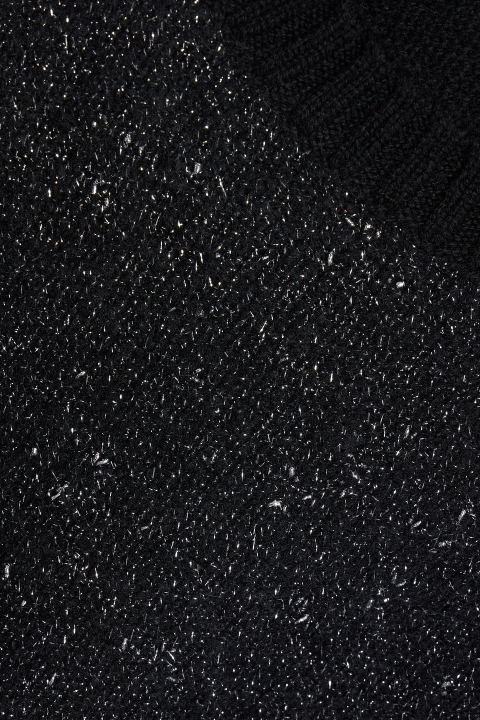 Autumn Cashmere Metallic Cashmere-blend Vest In Black