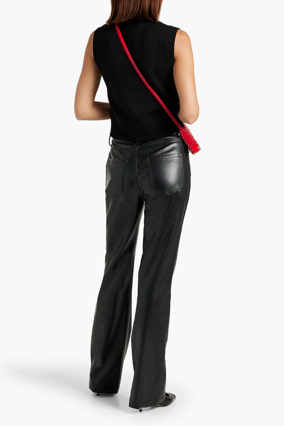 Autumn Cashmere Metallic Cashmere-blend Vest In Black