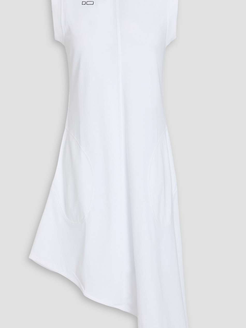 asymmetric cotton-jersey midi dress