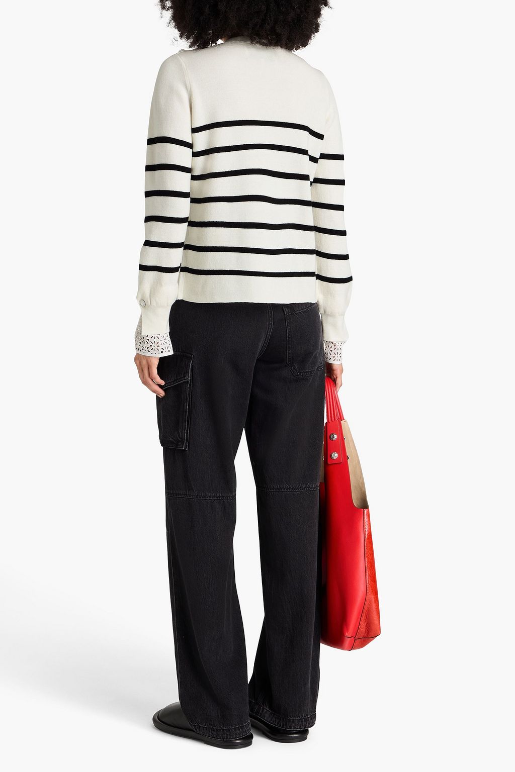 3.1 PHILLIP LIM كنزة رياضية من الصوف المخطط