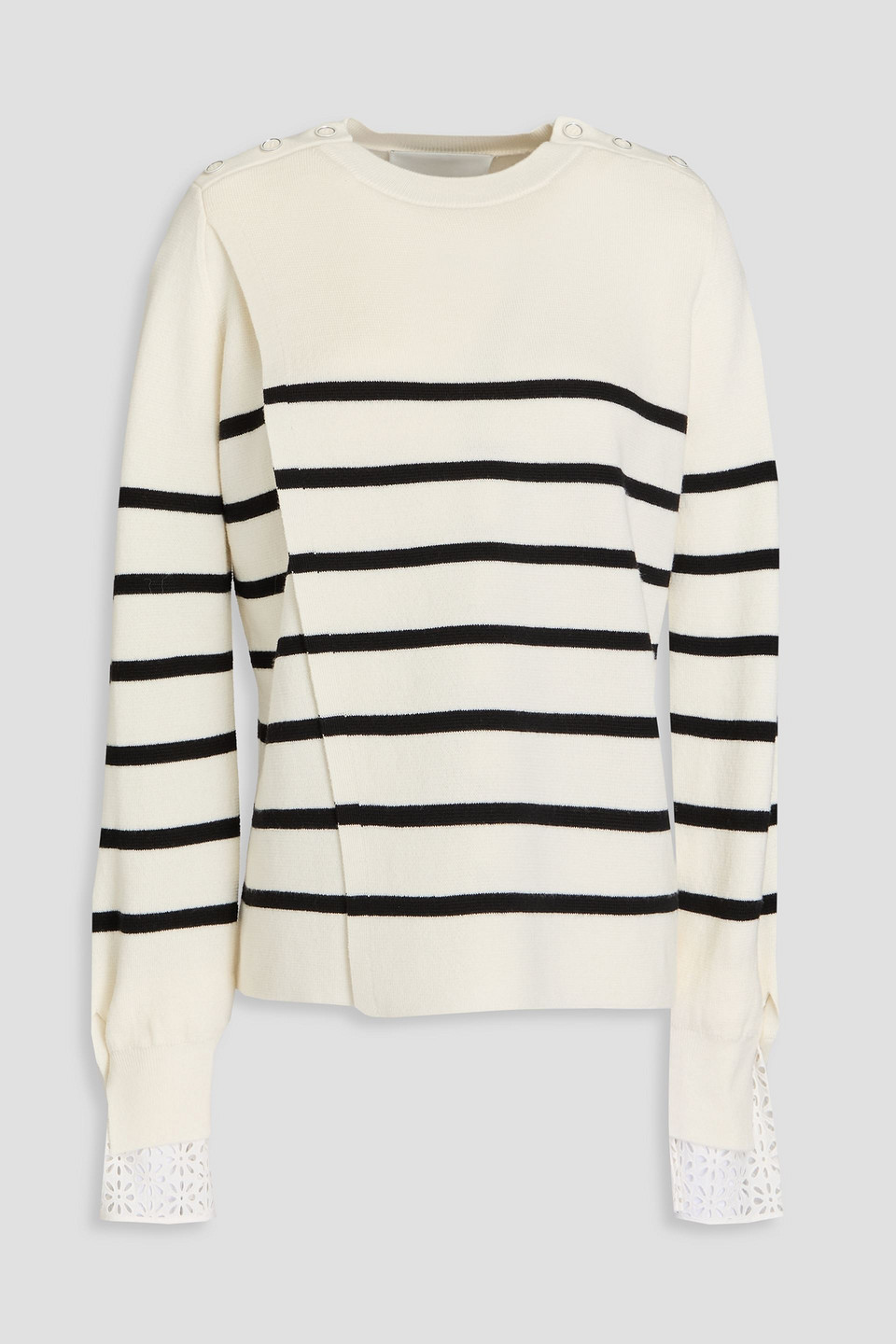 3.1 Phillip Lim Striped Wool Sweater In Ivory