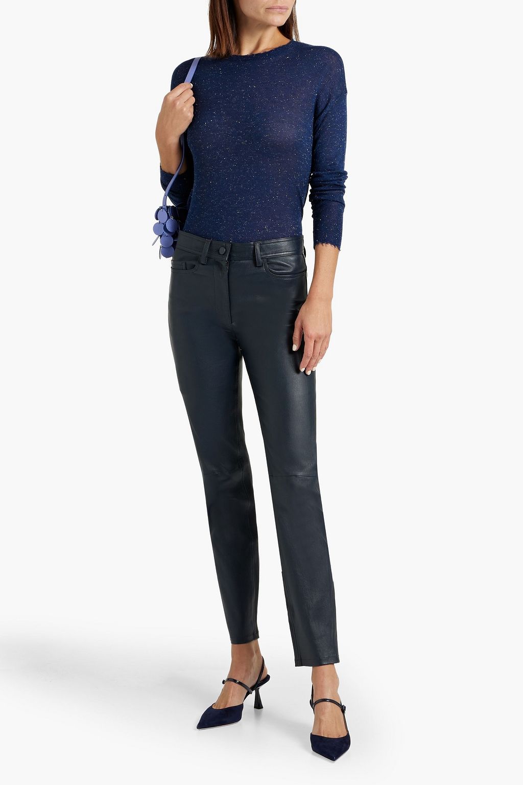 AUTUMN CASHMERE Metallic knitted sweater