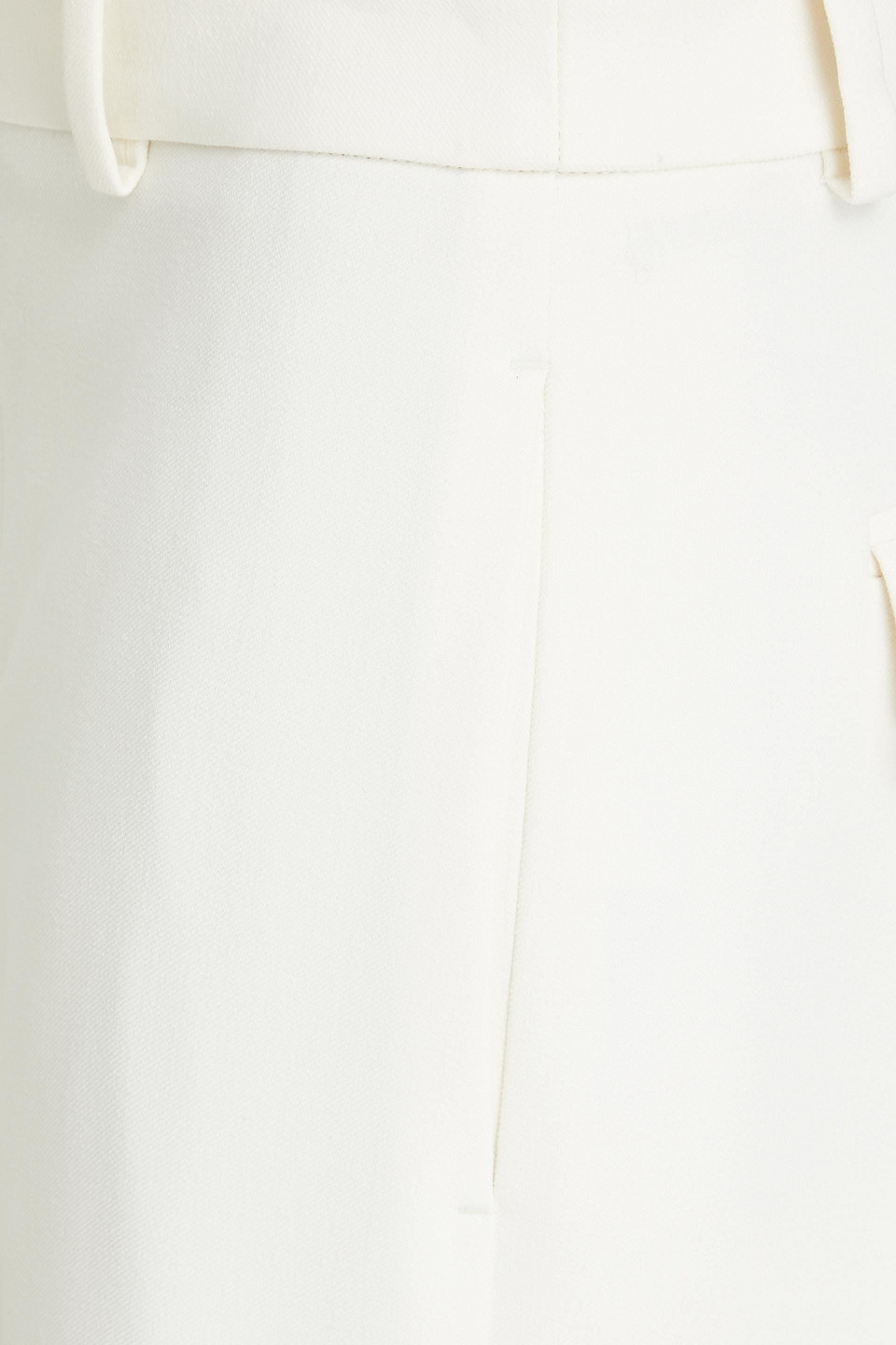 Frame Twill Wide-leg Pants In Ivory