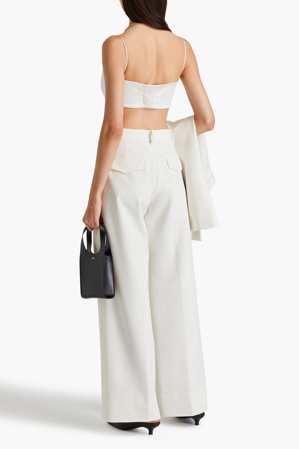 FRAME Twill wide-leg pants