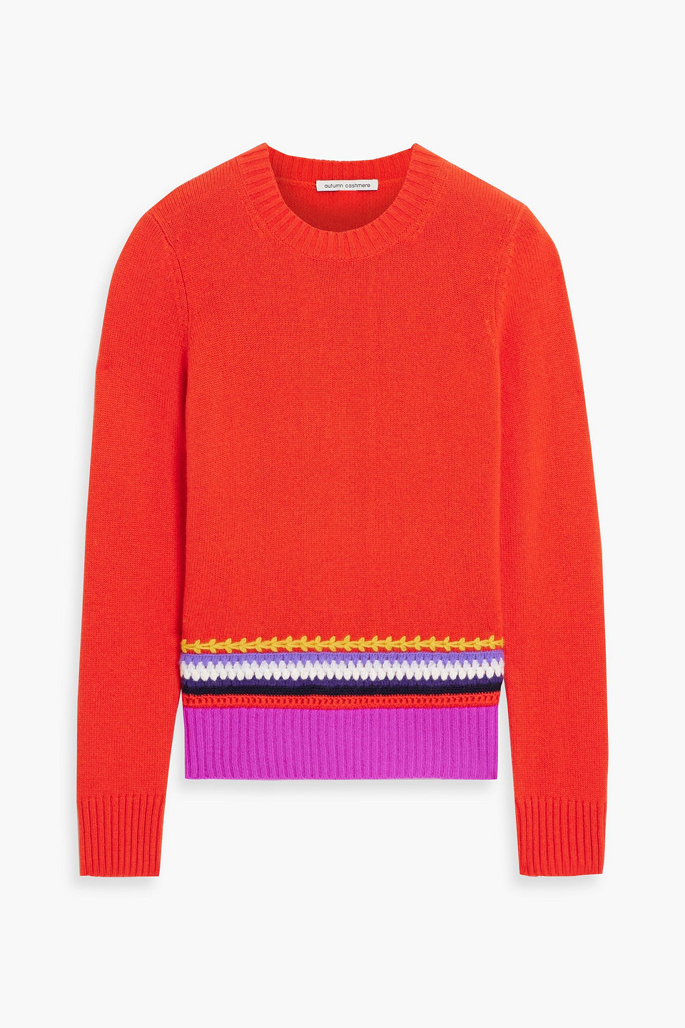 Autumn Cashmere Embroidered Cashmere Sweater In Red