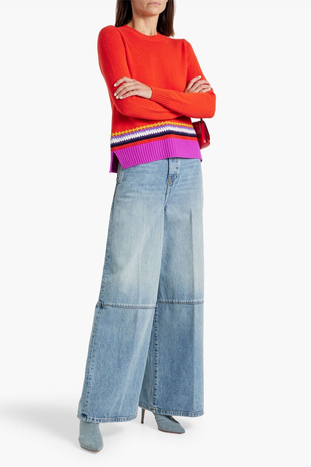 AUTUMN CASHMERE Embroidered cashmere sweater