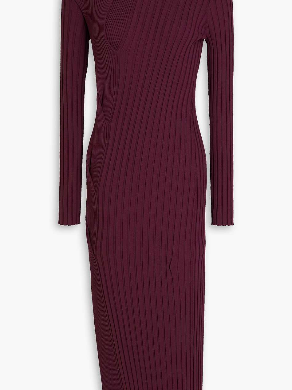 cassie cutout ribbed-knit midi dress