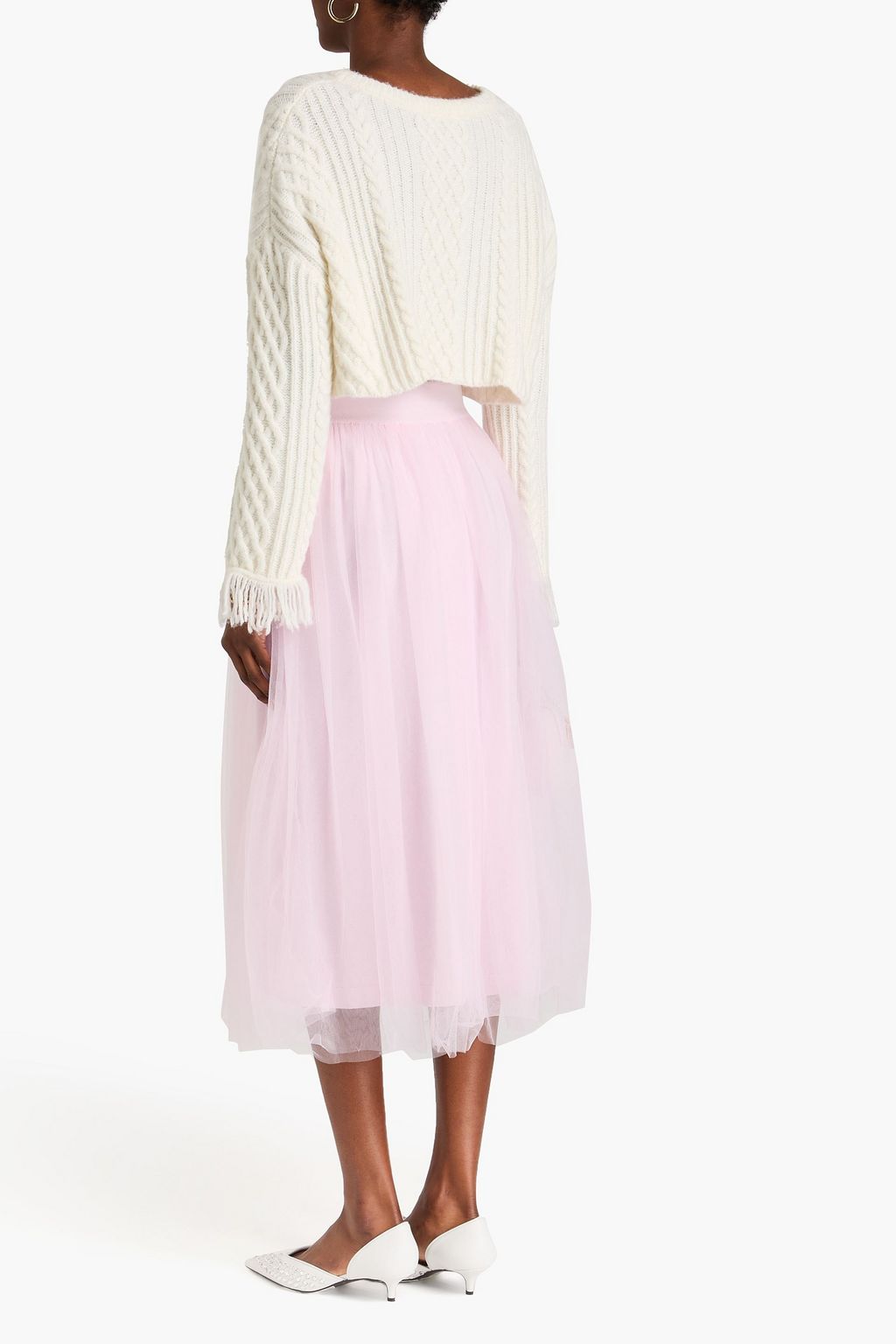 AUTUMN CASHMERE Tulle midi skirt