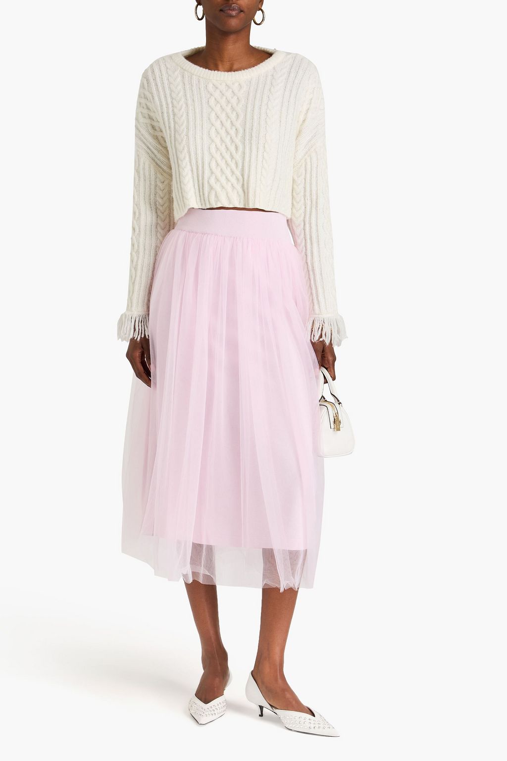 AUTUMN CASHMERE Tulle midi skirt