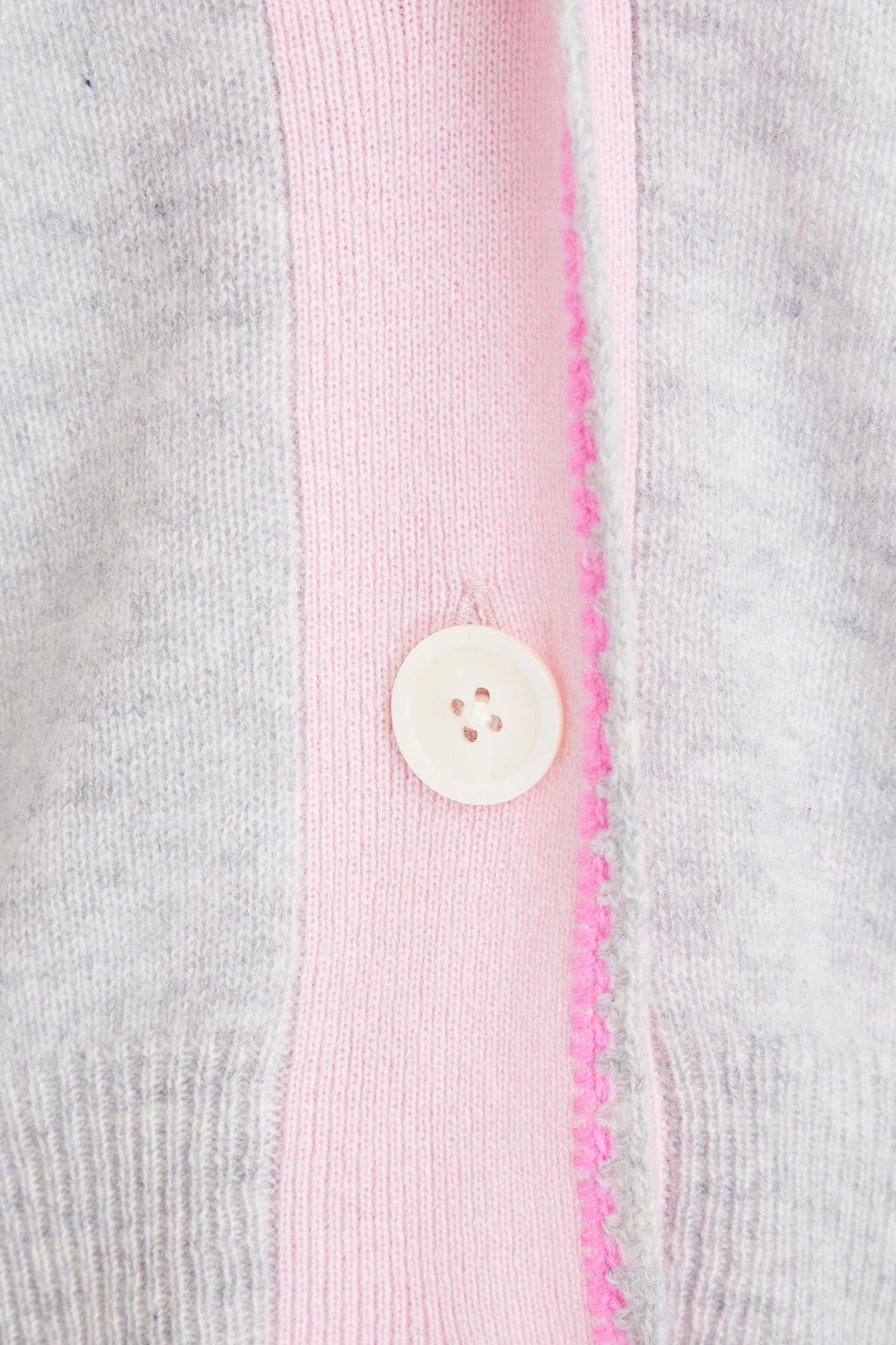 AUTUMN CASHMERE Two-tone cashmere cardigan