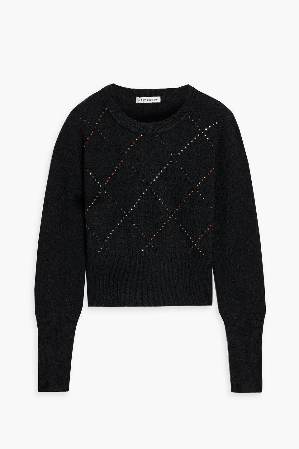 Autumn Cashmere Crystal-embellished Cashmere Sweater In Black