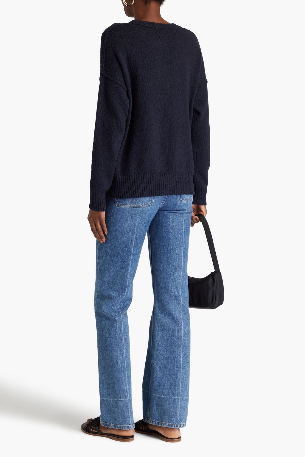 COTTON BY AUTUMN CASHMERE Bouclé-knit cotton sweater