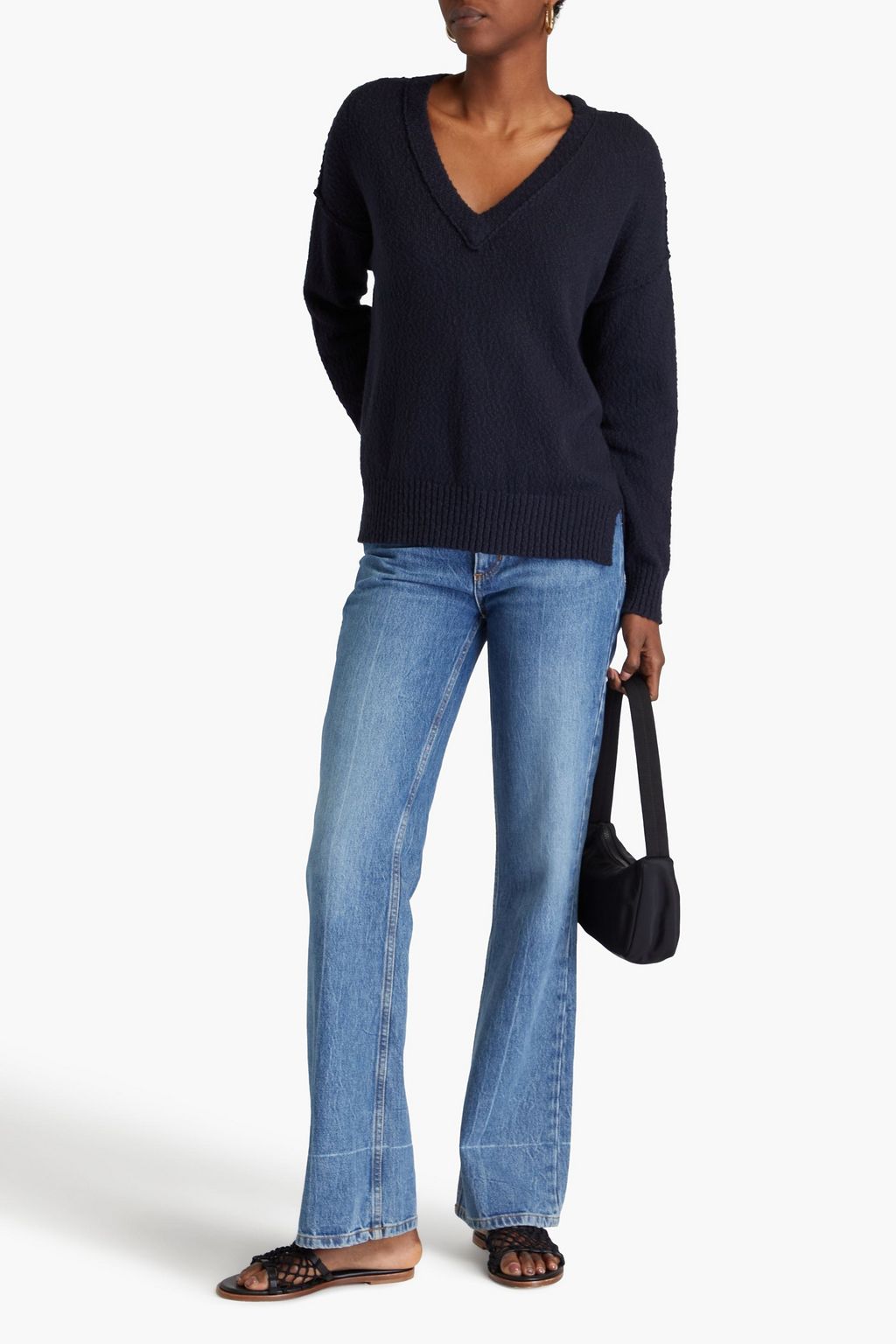 COTTON BY AUTUMN CASHMERE Bouclé-knit cotton sweater