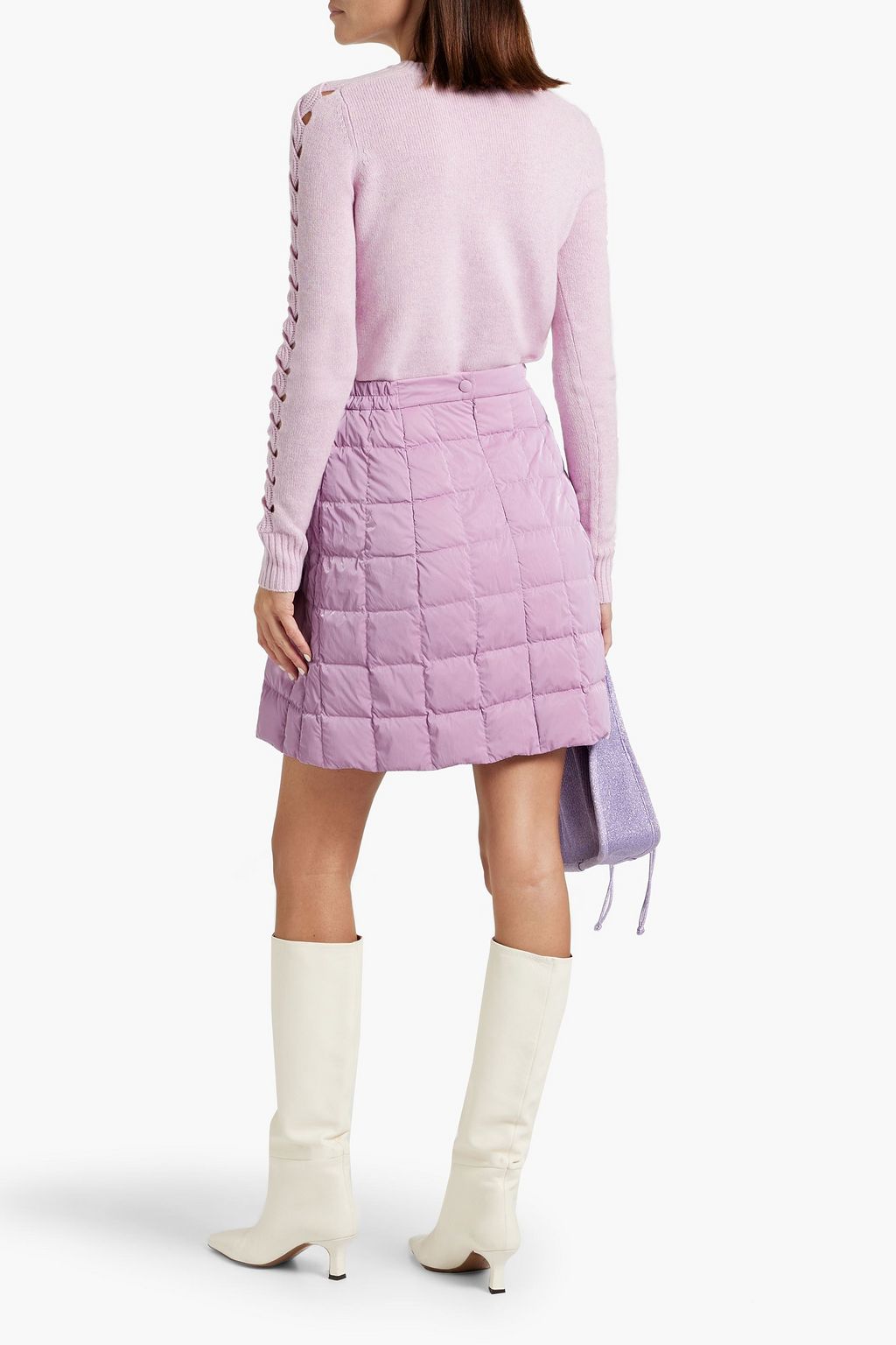 IENKI IENKI Quilted textured-shell mini skirt