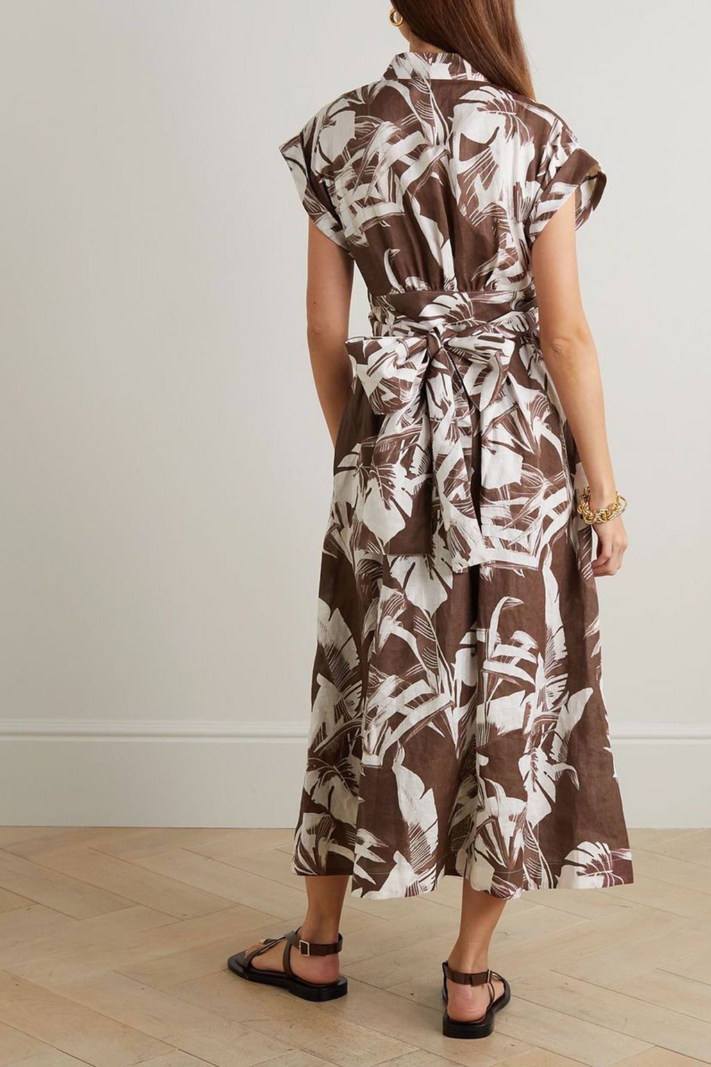 THREE GRACES LONDON Clarissa poplin midi wrap dress