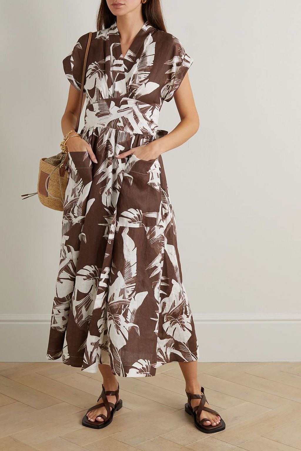THREE GRACES LONDON Clarissa poplin midi wrap dress