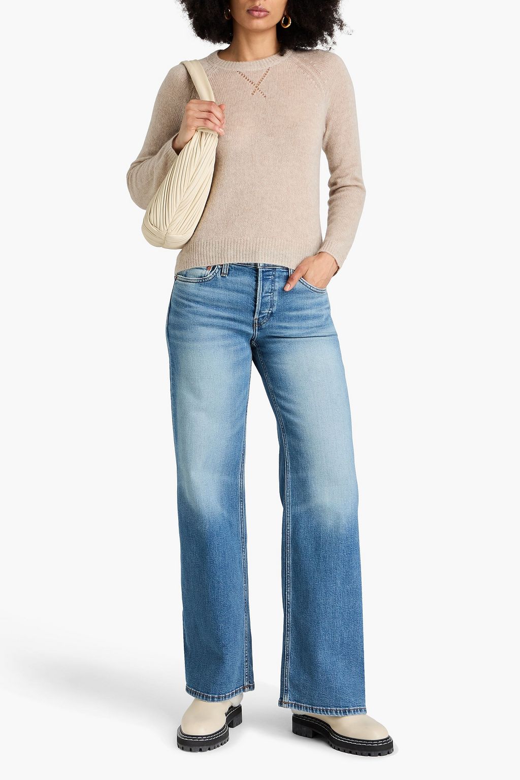 AUTUMN CASHMERE Cashmere and silk-blend sweater