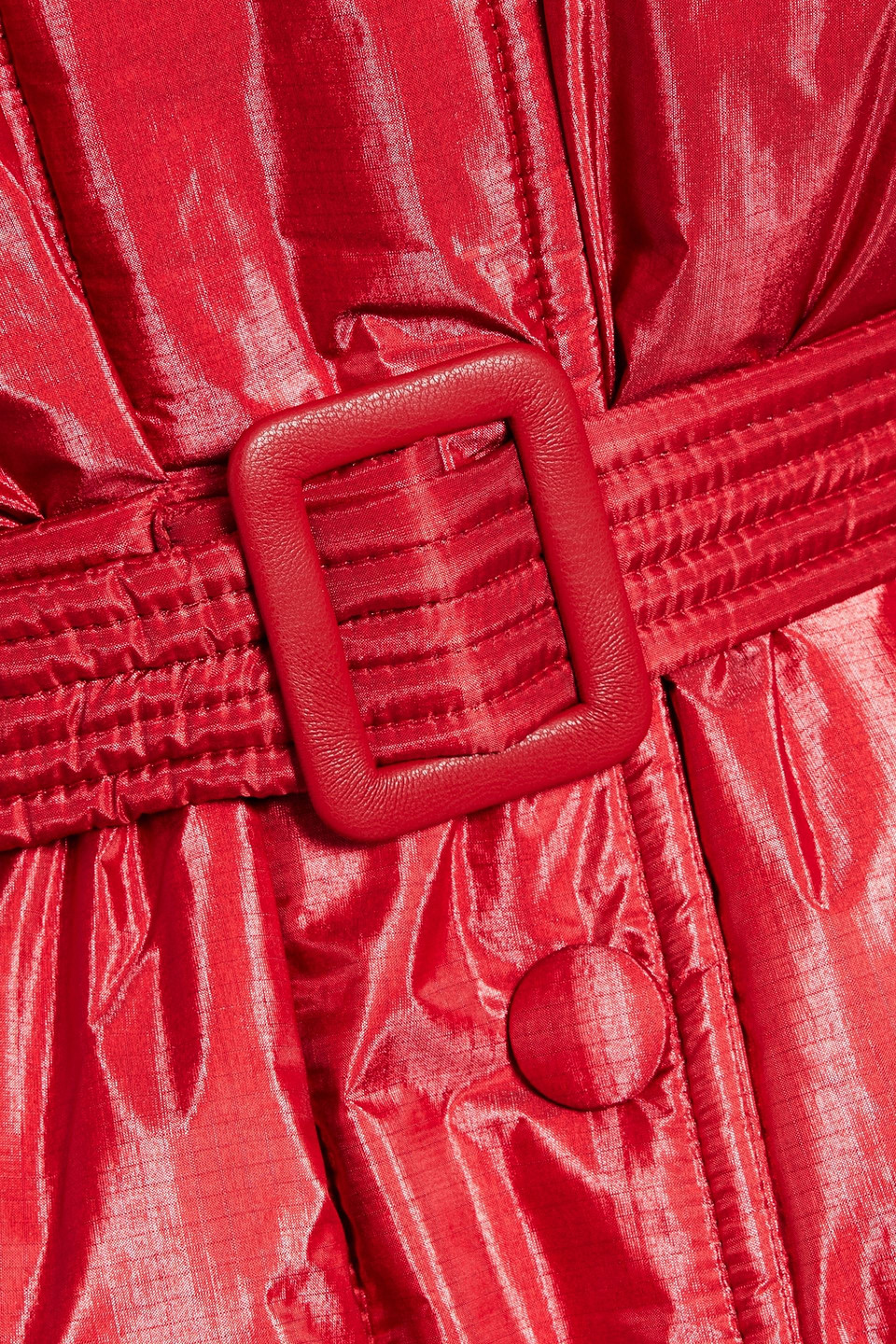 Ienki Ienki Killer J Quilted Ripstop Hooded Down Coat In Red