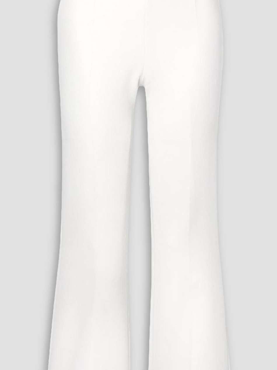 mari pleated stretch-crepe flared pants