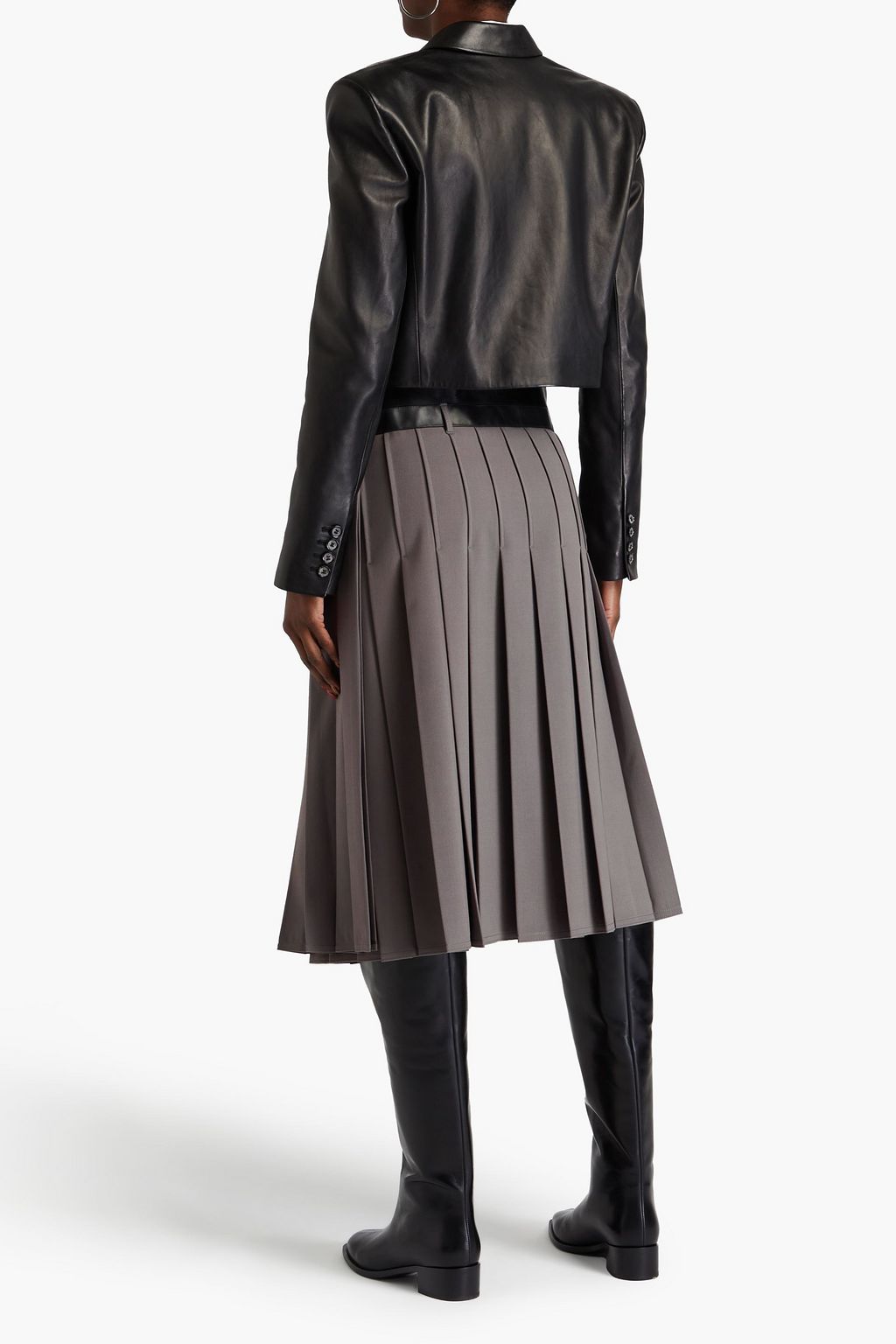 PETER DO Pleated twill midi wrap skirt