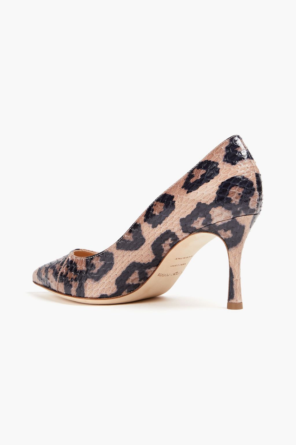 SERGIO ROSSI Patent elaphe pumps