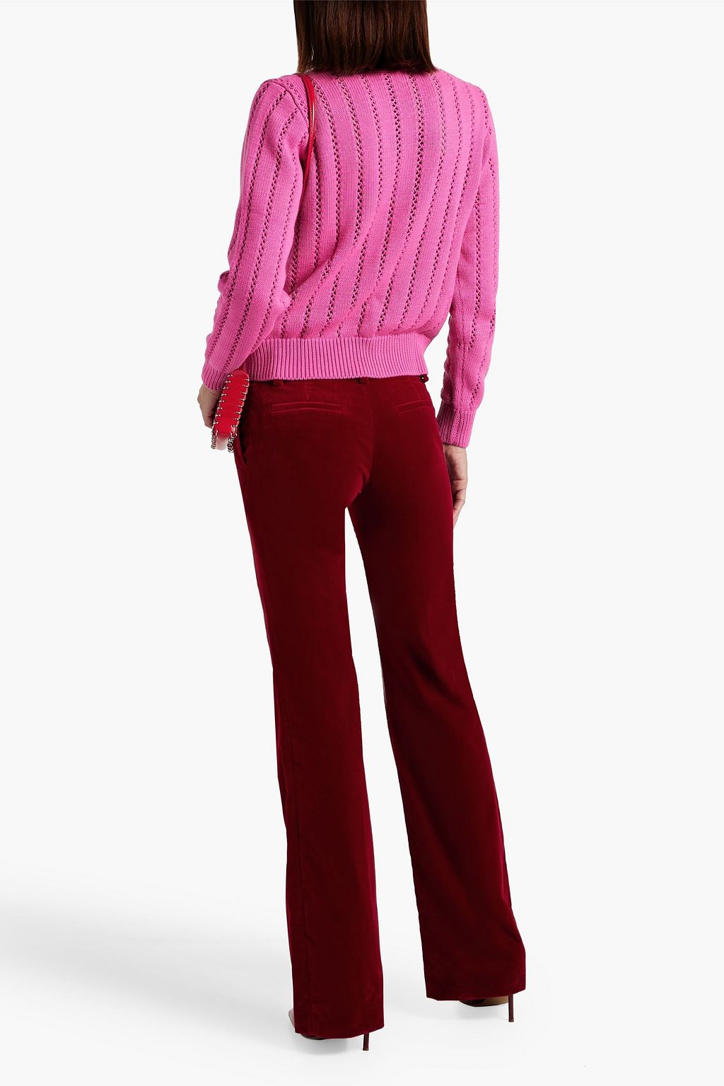 COTTON BY AUTUMN CASHMERE Pointelle-knit cotton sweater