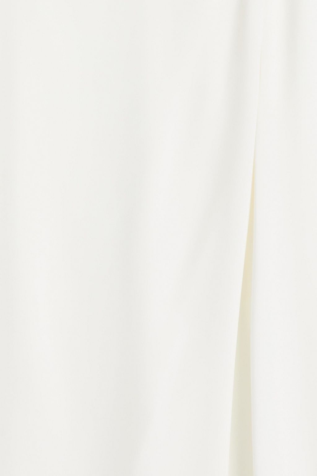 16ARLINGTON Adelaide one-shoulder feather-trimmed crepe midi dress