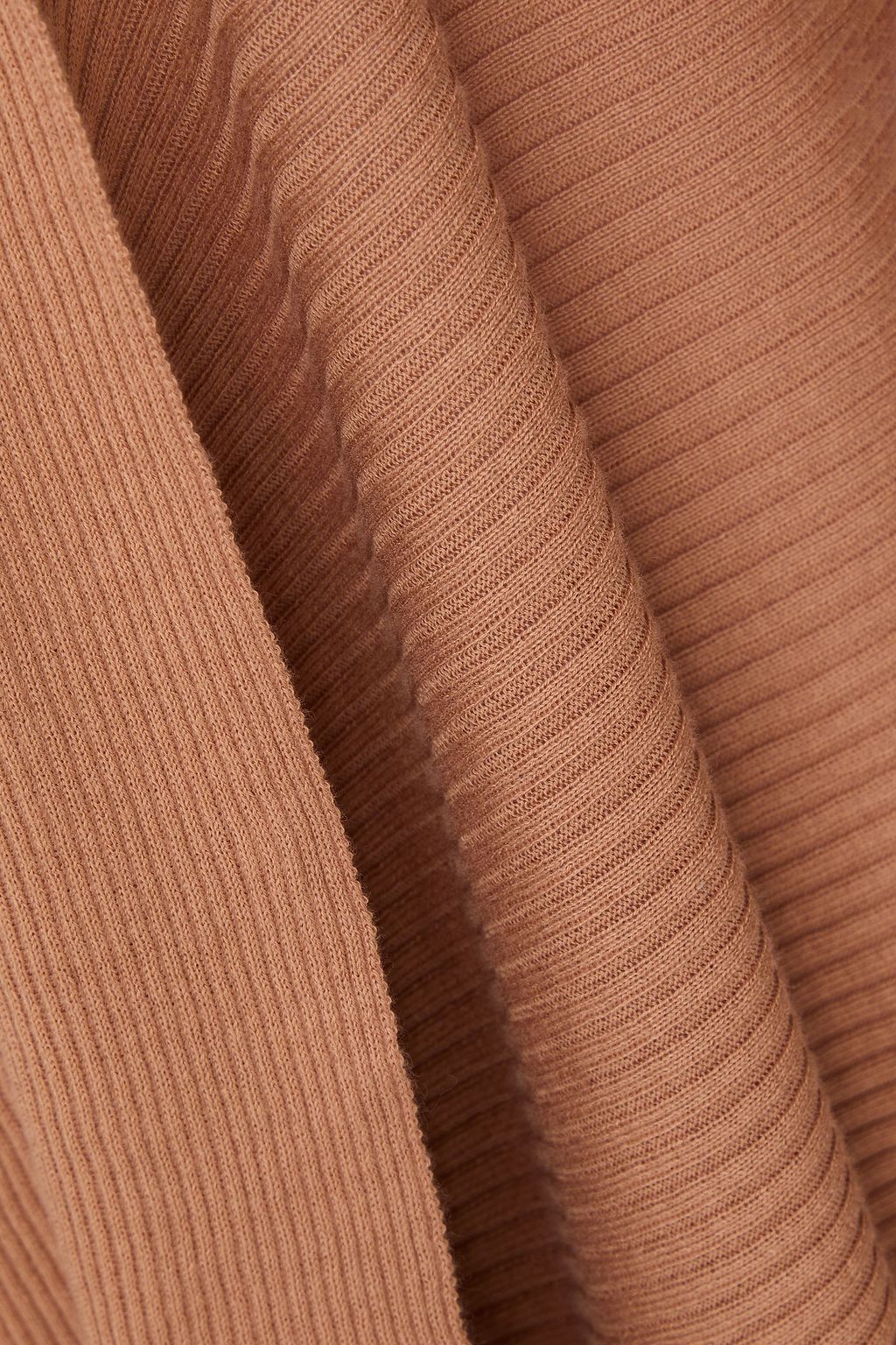 COTTON BY AUTUMN CASHMERE Draped ribbed cotton cardigan