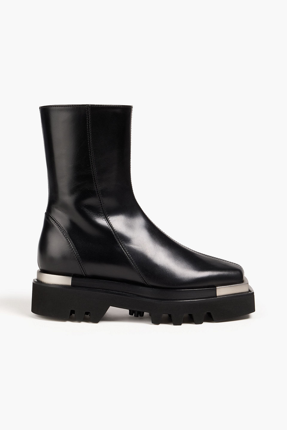 Peter Do Metal-trimmed Leather Ankle Boots In Black