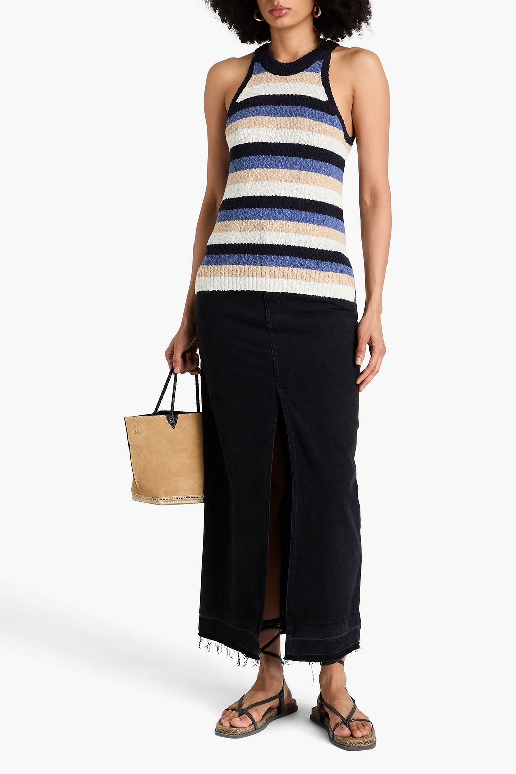 COTTON BY AUTUMN CASHMERE Striped cotton top