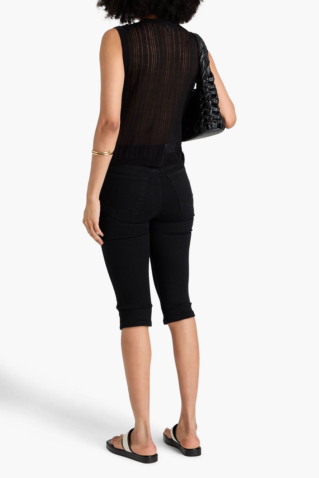 COTTON BY AUTUMN CASHMERE Ribbed cotton top