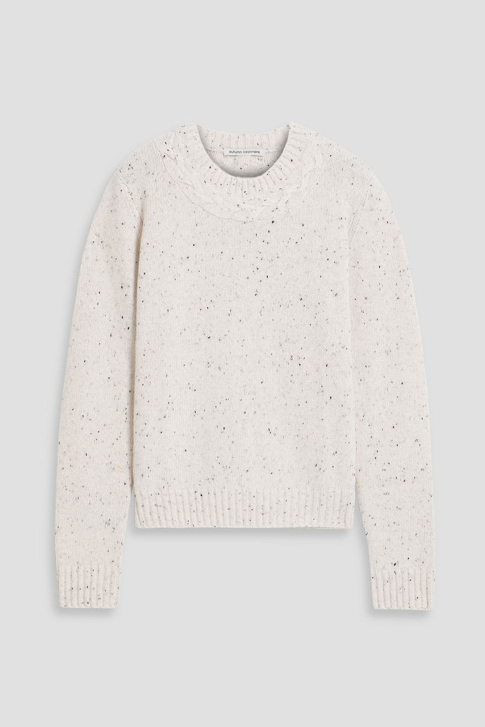 Autumn Cashmere Donegal Cashmere Sweater In Ecru