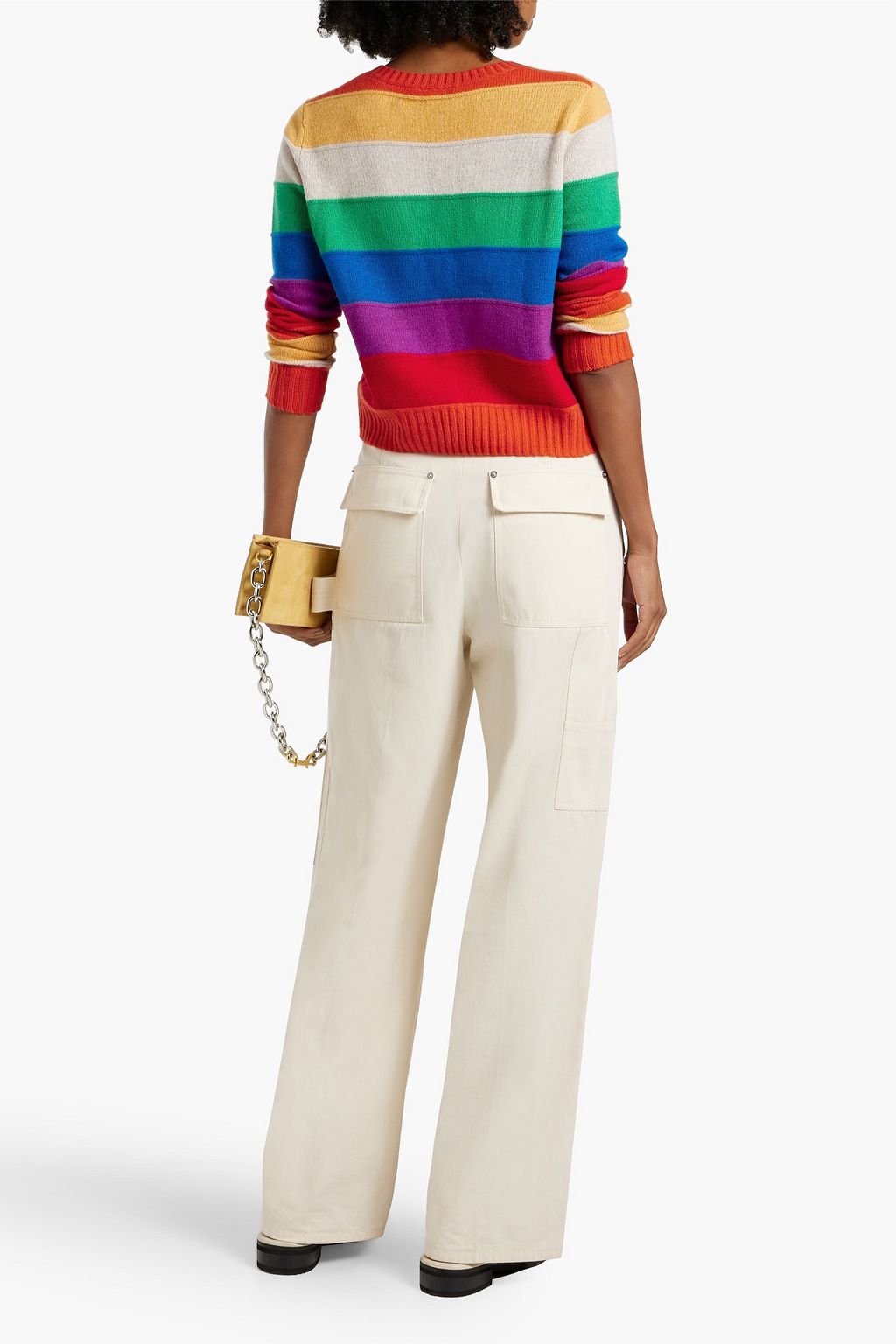 AUTUMN CASHMERE Striped cashmere cardigan